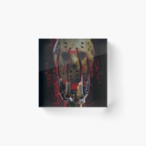 Aperçu de l'œuvre Masque et griffes de Freddy contre Jason créée et vendue par FloraFaunaHub.