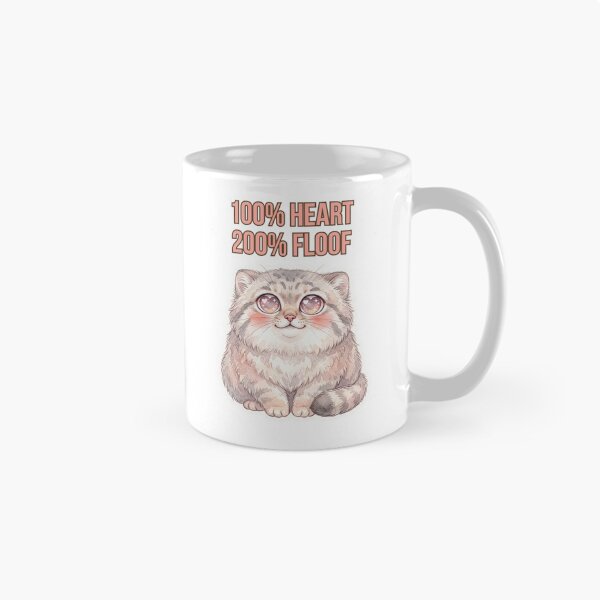 Item preview, 100% Heart 200% Floof | Cute Pallas Cat (Manul) Meme Design designed and sold by HelgaCraftery.
