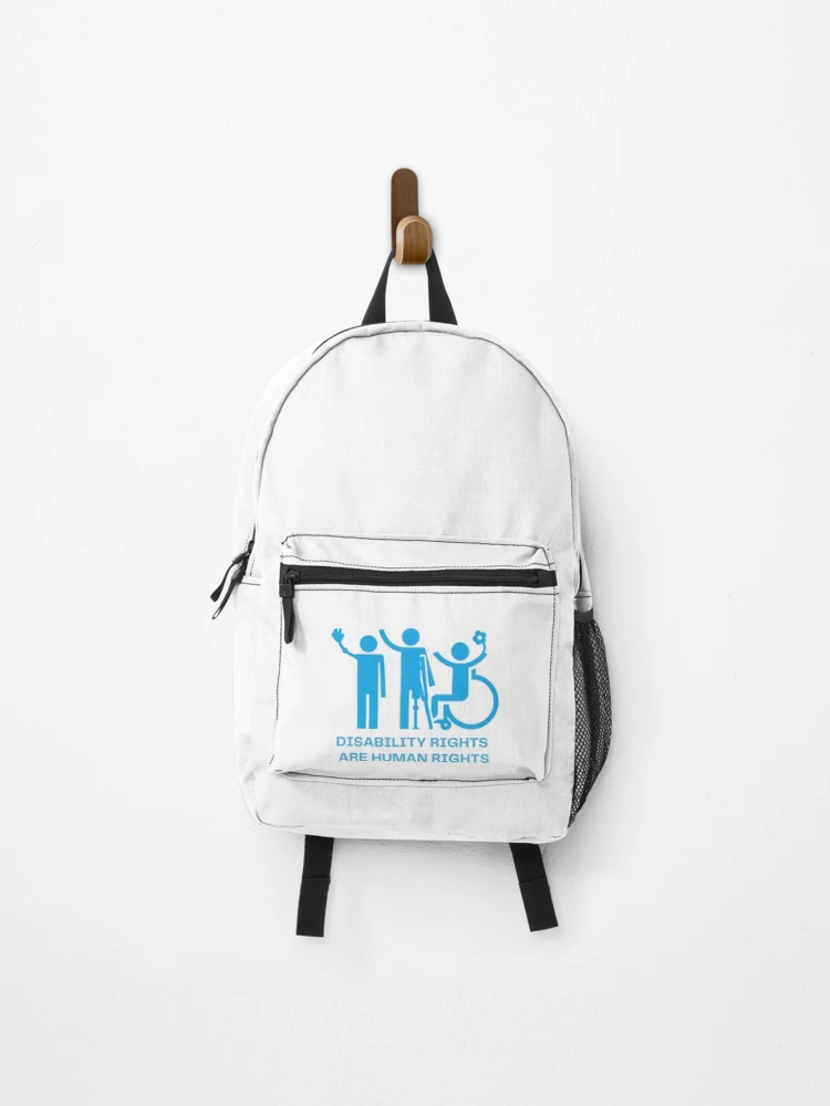Thumbnail 1 of 3, Backpack, Disability Rights Are Human Rights | Accessibility Awareness Design designed and sold by CutieGalore.