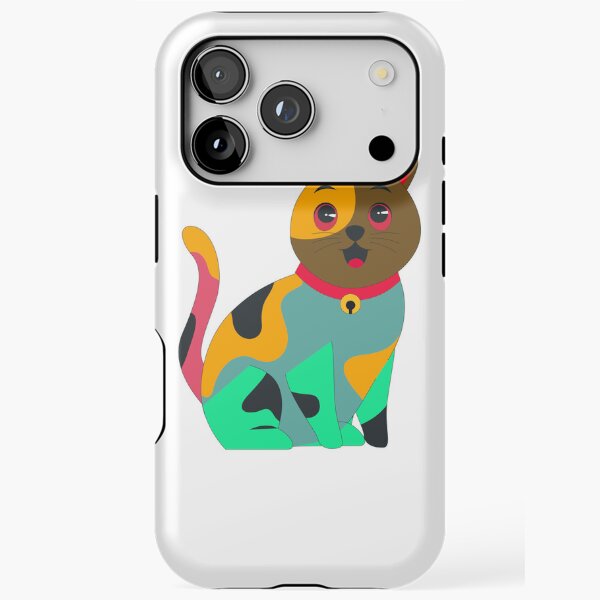 Item preview, Ilustración abstracta y colorida de un gato calicó con retazos. designed and sold by NAMASTHE WORLD.