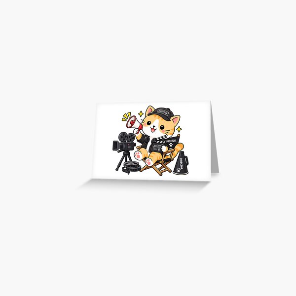 Aperçu de l'œuvre Chat tigré orange mignon, réalisateur de films kawaii créée et vendue par NoopnyangStudio.