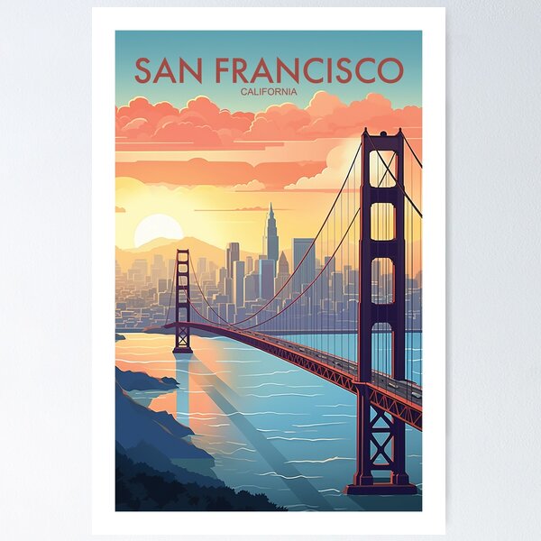 Item preview, Arte al atardecer en el Golden Gate, San Francisco designed and sold by MarkedArtPrints.