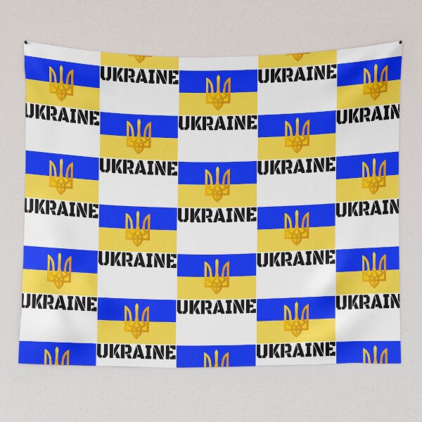 Aperçu de l'œuvre Drapeau pro-Ukraine - Soutien à l'invasion et à la guerre sans fin créée et vendue par brinson-amiees.