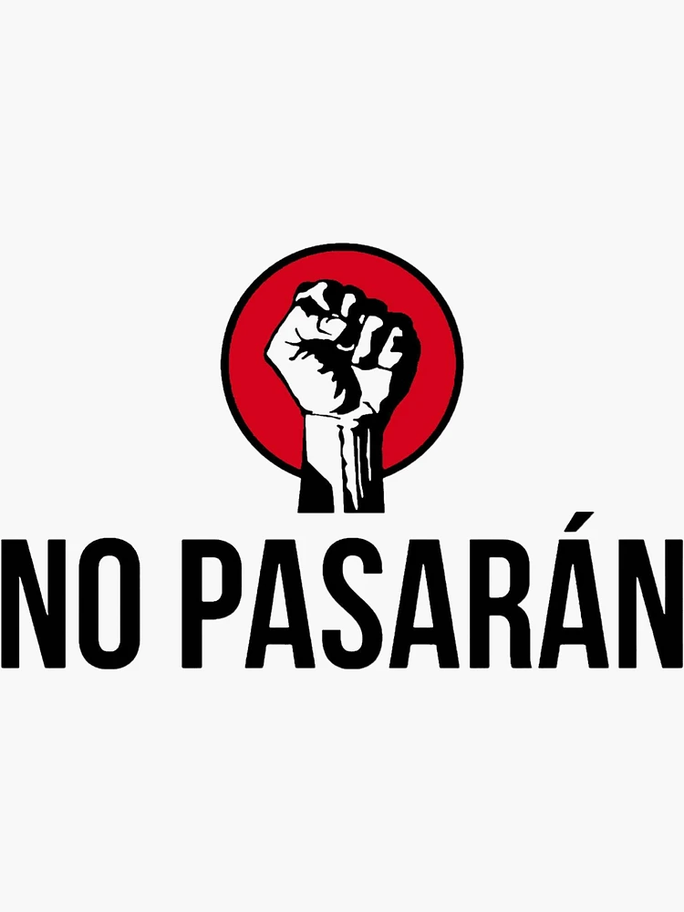 Imagen 3 de 3, Pegatina con la obra no pasaran, diseñada y vendida por Laboutiquedemarc.