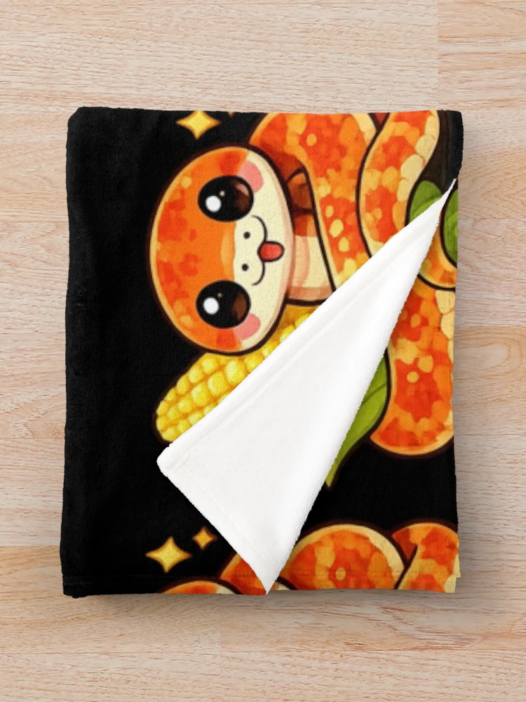 Thumbnail 3 of 6, Throw Blanket, Cute Corn Snake Lover designed and sold by DamioPolArt.