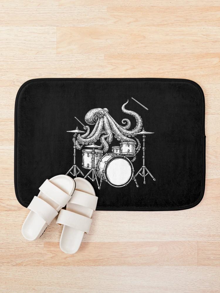 Thumbnail 1 of 6, Bath Mat, drummer drums designed and sold by kiakuki.