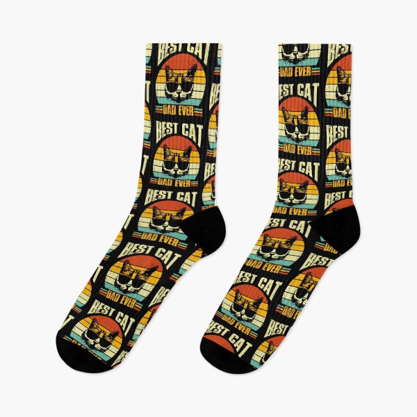Item preview, Best Cat Dad Ever Retro Sunset Cat Graphic designed and sold by OlyvieArt.