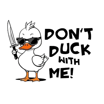 Artwork thumbnail, Don't Duck With Me Funny Angry Duck Design by wecrea
