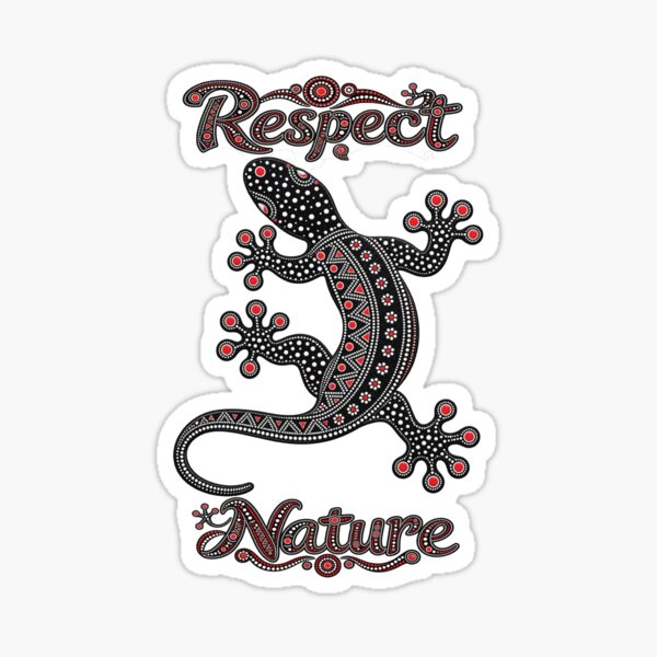 Aperçu de l'œuvre Respectez la nature, lézard créée et vendue par angoma.