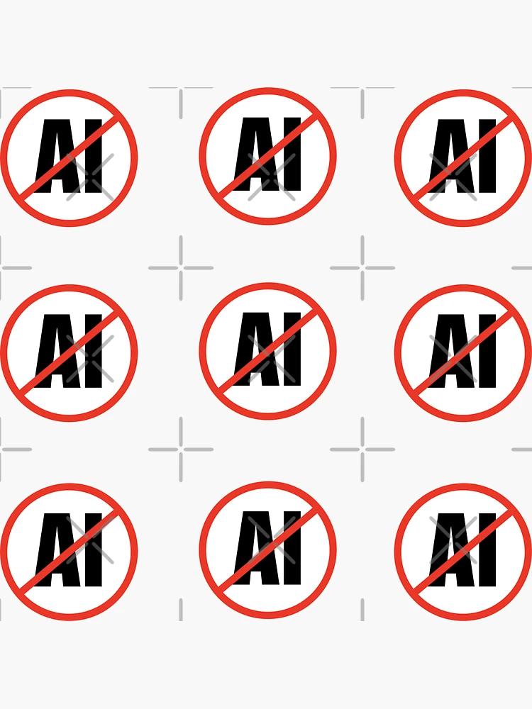 Imagen 3 de 3, Pegatina con la obra Paquete de pegatinas anti-IA, diseñada y vendida por Ungovernable Designs.