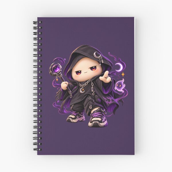 Item preview, Kawaii Purple Warlock Halloween Mochi designed and sold by ImagenFusionP.
