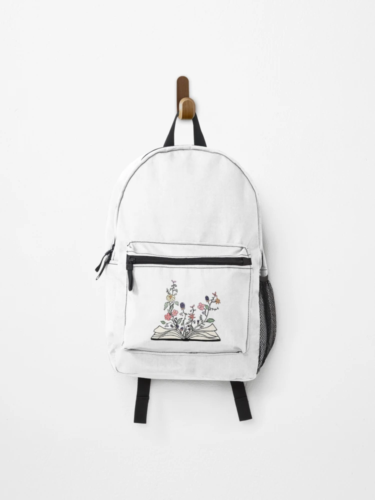 Thumbnail 1 of 3, Backpack, Flowers Growing From Book designed and sold by ezequi-eltrejo.