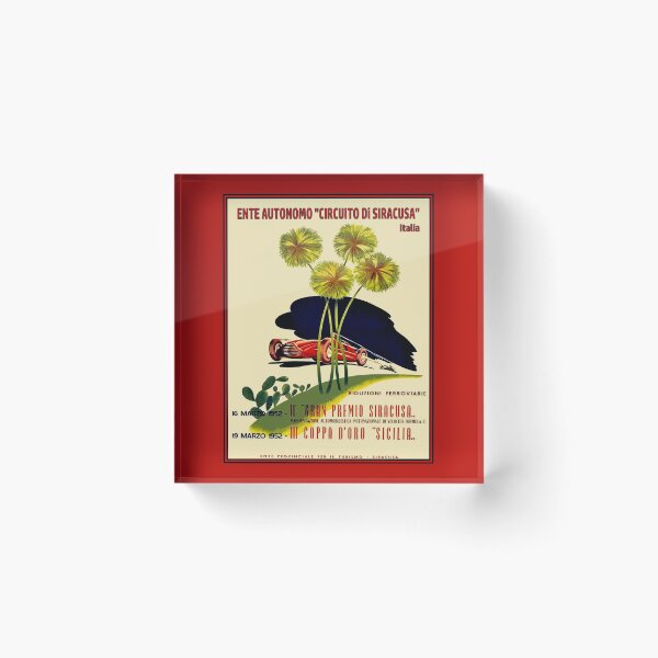 Item preview, SIRACUSA: Vintage 1952 Gran Premio Di Sicilia Auto Racing Print designed and sold by posterbobs.