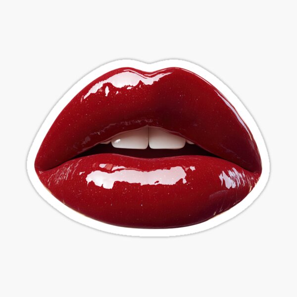 Aperçu de l'œuvre Lèvres rouges brillantes, esthétique glamour créée et vendue par jianina-alondra.