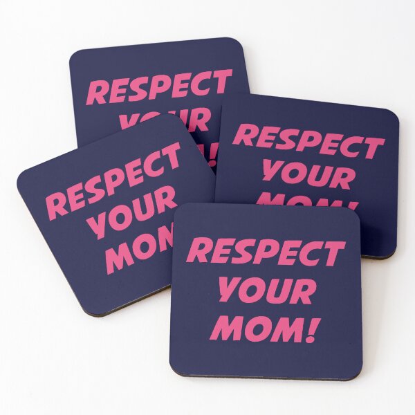 Item preview, RESPECT YOUR MOM! (Pink Text on Navy) designed and sold by STUDIO-72.