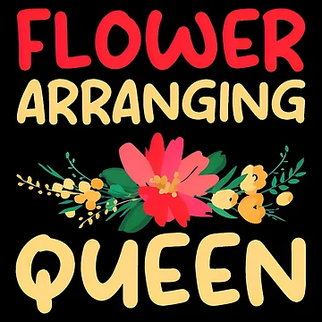 Artwork thumbnail, Flower Arranging Queen Floral Graphic by lehmanaapic