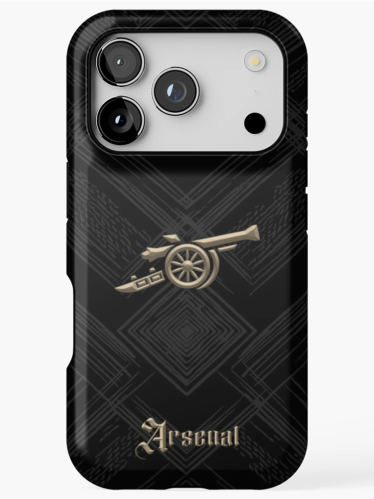 Thumbnail 1 of 4, iPhone Case, Arsenal Gold and Black designed and sold by farqaleitart.