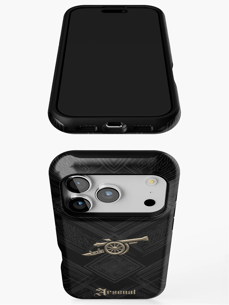 Thumbnail 3 of 4, iPhone Case, Arsenal Gold and Black designed and sold by farqaleitart.