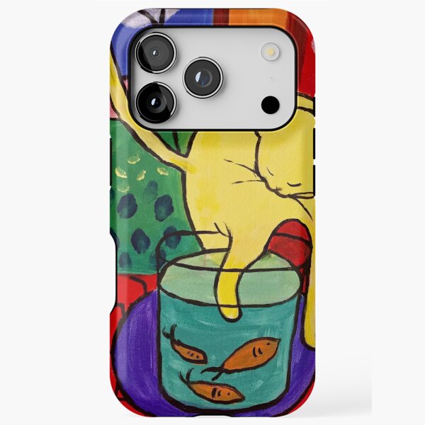 Item preview, Gato con pez rojo designed and sold by lenamedema.