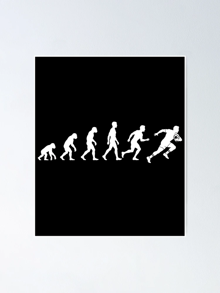 Thumbnail 1 of 3, Poster, Rugby Evolution – Player Humor and Rugby Passion designed and sold by Hype Atelier.