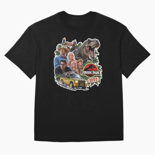 Aperçu de l'œuvre Jurassic Park 1993 Vintage Tribute - Aventure et Tyrannosaure Rex Art créée et vendue par killem667.