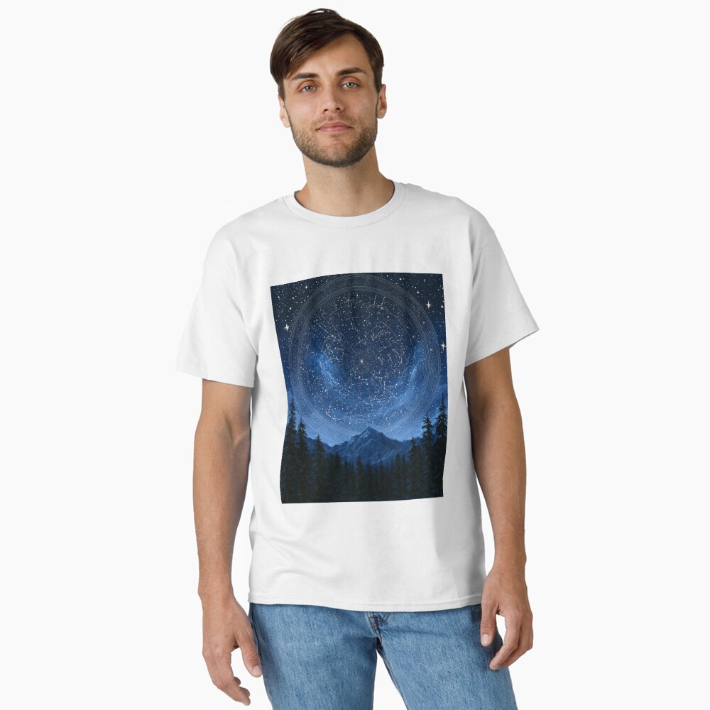 Vista previa del artículo con la obra «Camiseta clásica», diseñado y vendido por TrendyGalaxy.