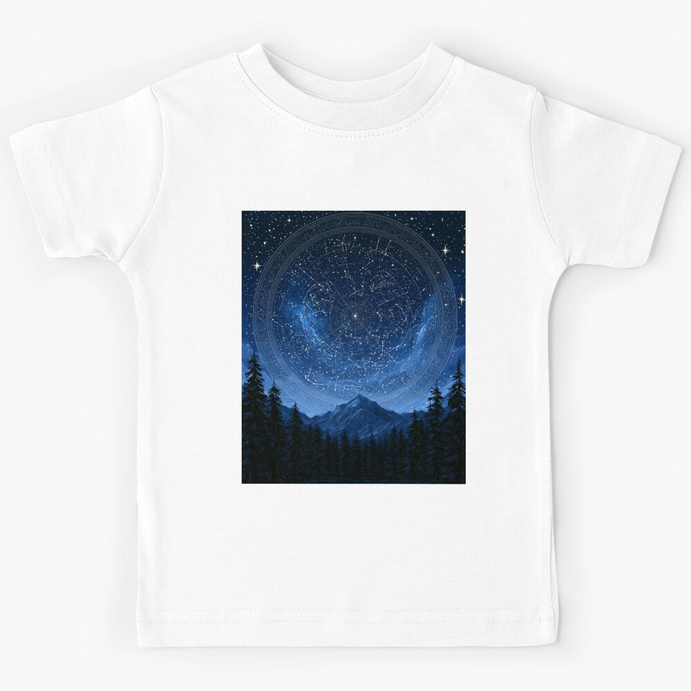 Vista previa del artículo con la obra «Camiseta para niños», diseñado y vendido por TrendyGalaxy.