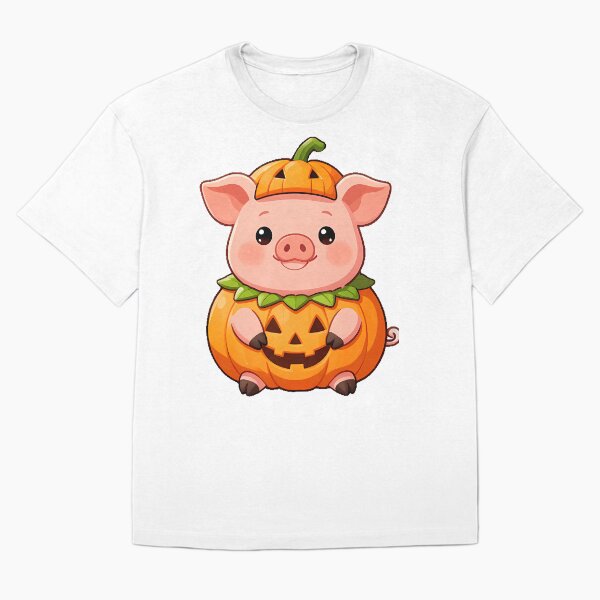 Aperçu de l'œuvre Icône de déguisement de bébé cochon mignon et citrouille pour Halloween créée et vendue par pumsquare.