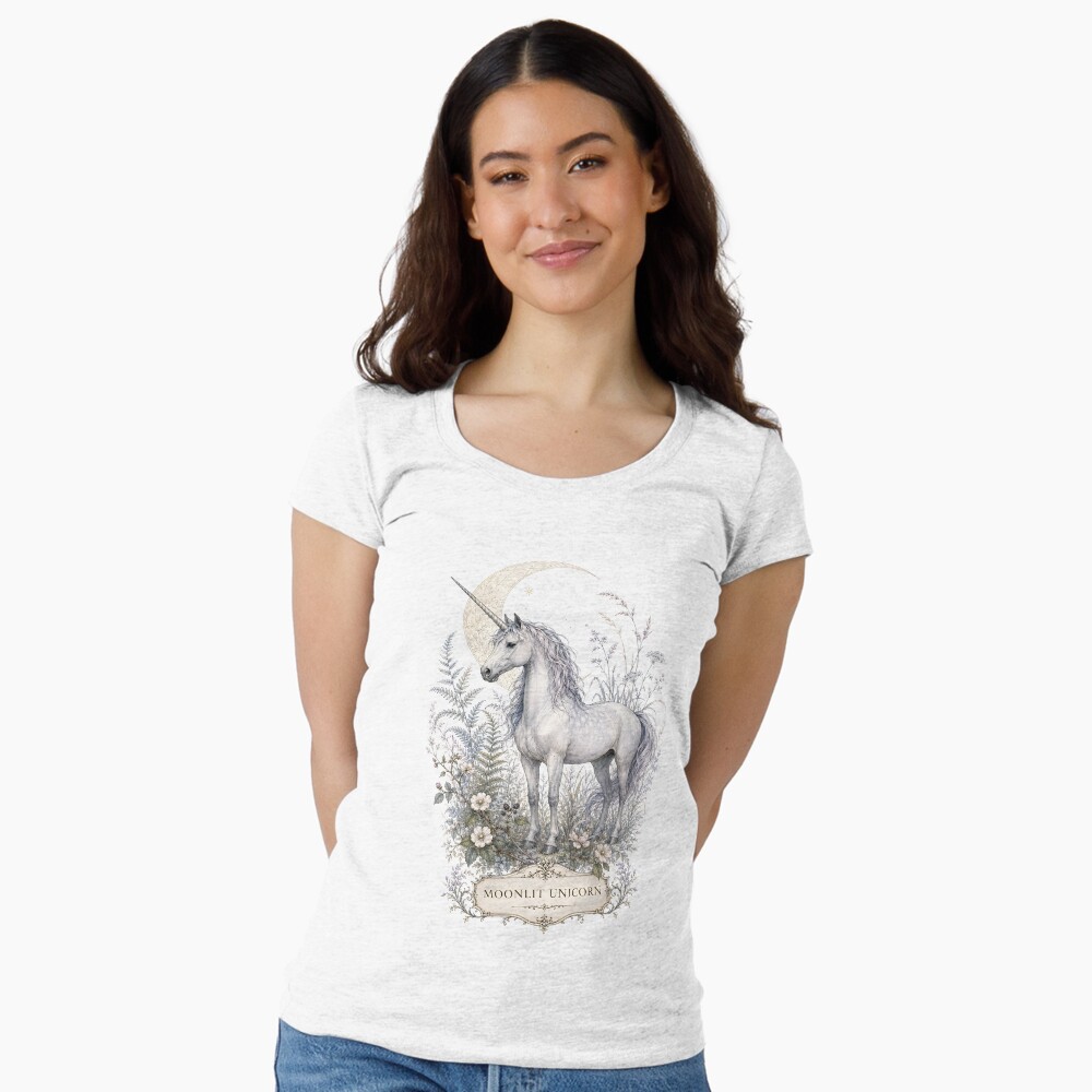Vista previa del artículo con la obra «Camiseta entallada de cuello ancho», diseñado y vendido por Shadow Sprite Art.