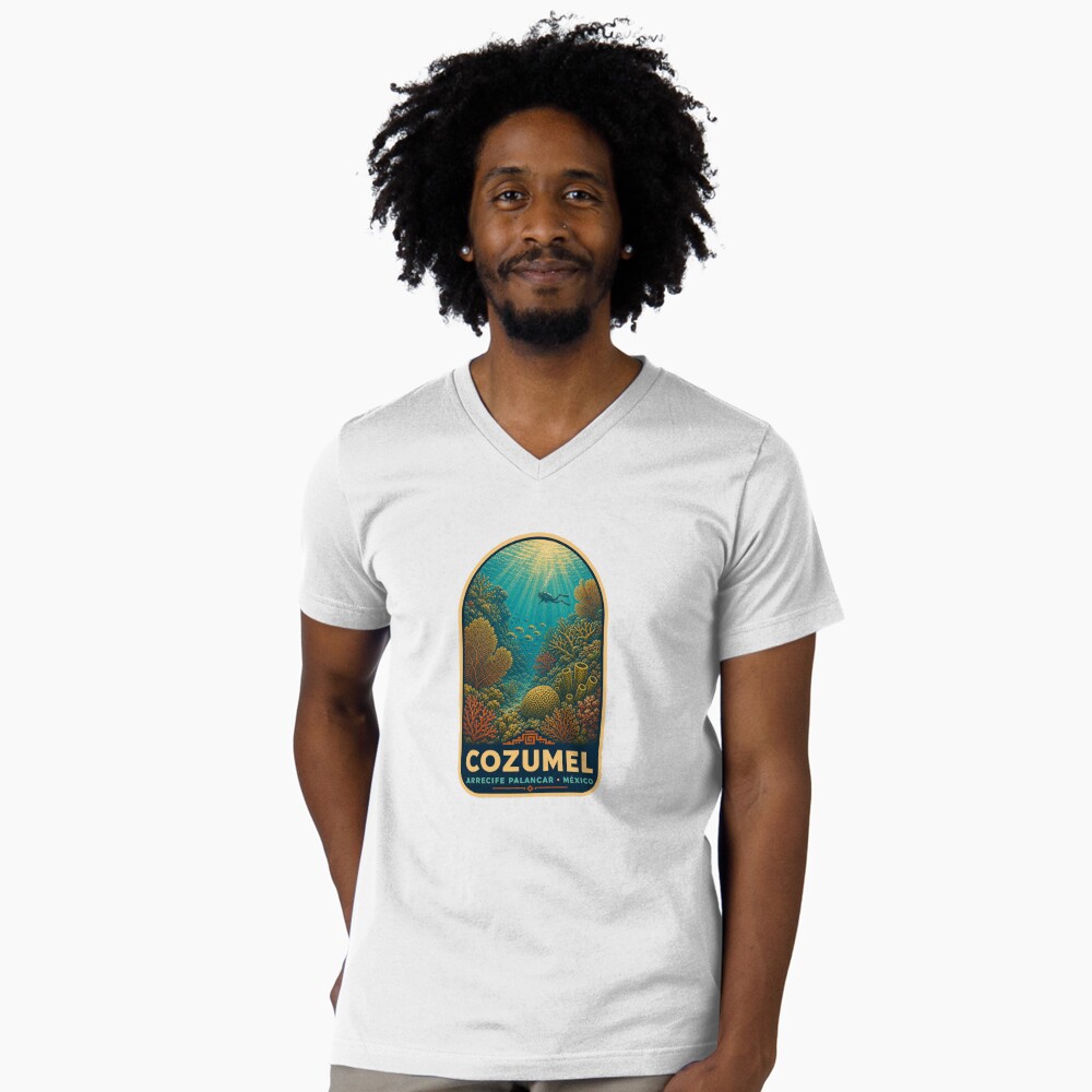 Aperçu de l'œuvre T-shirt col V créée et vendue par BeachWhisper.