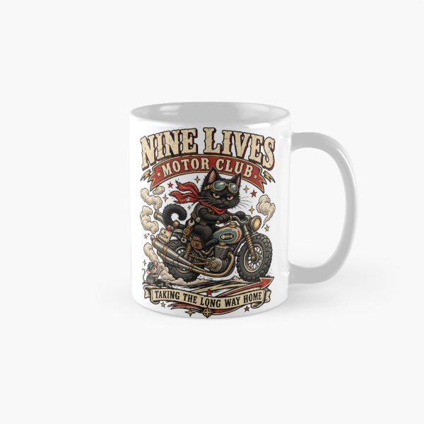 Item preview, Nine Lives Motor Club Biker Cat designed and sold by Trendy-Artistry.