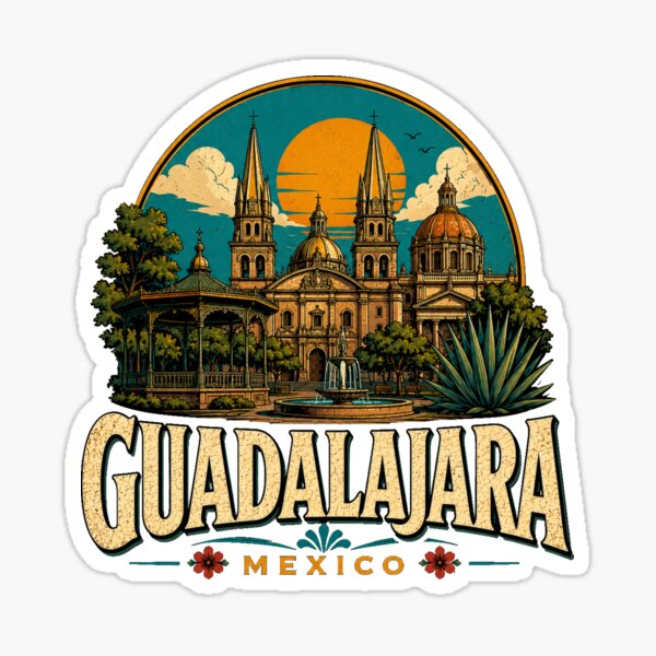 Aperçu de l'œuvre Souvenir de voyage vintage de Guadalajara, Mexique, cadeau emblématique créée et vendue par MichaeIRellov.