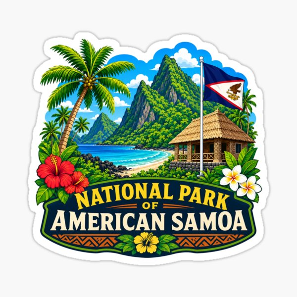 Aperçu de l'œuvre Parc national des Samoa américaines créée et vendue par Myra365Art.