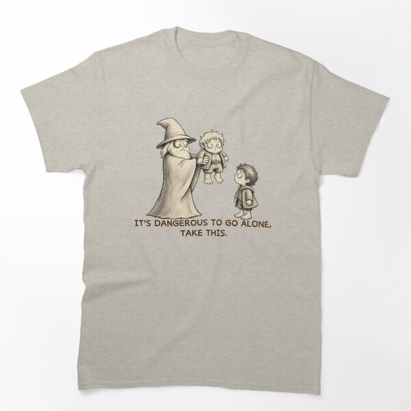 Aperçu de l'œuvre Le Seigneur des Anneaux - Citation amusante de Zelda : Gandalf offre un compagnon à Frodon. créée et vendue par Presents For The Dead.