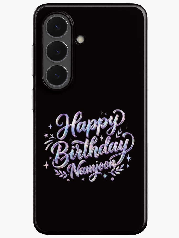 Imagen 1 de 4, Funda de Samsung Galaxy con la obra Celebración de cumpleaños de un ídolo del Kpop - Fan art con letra morada, diseñada y vendida por RADesignHub.