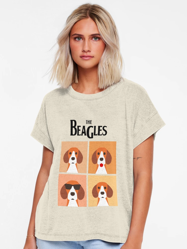 Thumbnail 2 von 4, Locker geschnittenes T-Shirt, die Beagles designt und verkauft von TanyaHayes.