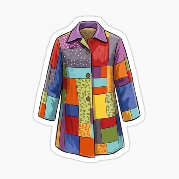 Aperçu de l'œuvre Manteau multicolore Dolly créée et vendue par Patwg.