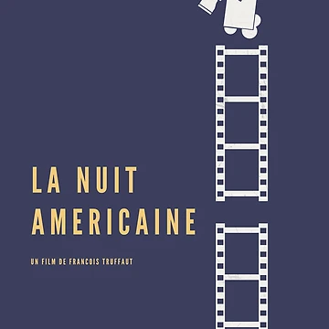 Aperçu de l'œuvre Affiche La Nuit Américaine – François Truffaut – Day for Night – Minimalist Film Print – French New Wave Cinema Art de MORKINO POSTERS