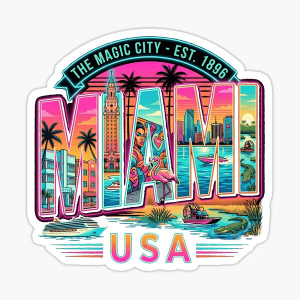 Artikelvorschau, Miami, Florida, USA – Souvenir und Geschenk für Touristen entworfen und verkauft von MichaeIRellov.