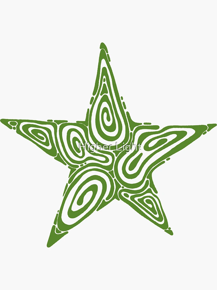 Aperçu 3 sur 3. Sticker avec l'œuvre Étoile spirale créée et vendue par Higher Light.