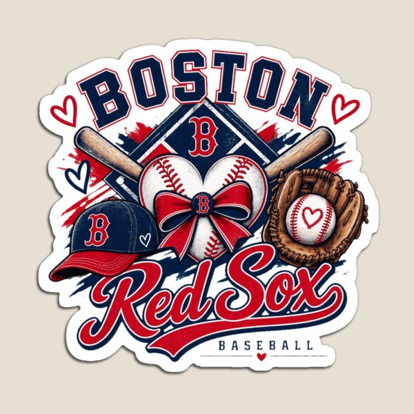 Aperçu de l'œuvre Boston Baseball Love Heart Sports Fan créée et vendue par hleichMehlani.