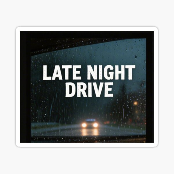 Aperçu de l'œuvre Late Night Drive Rainy Window Aesthetic créée et vendue par darpoxaloc.