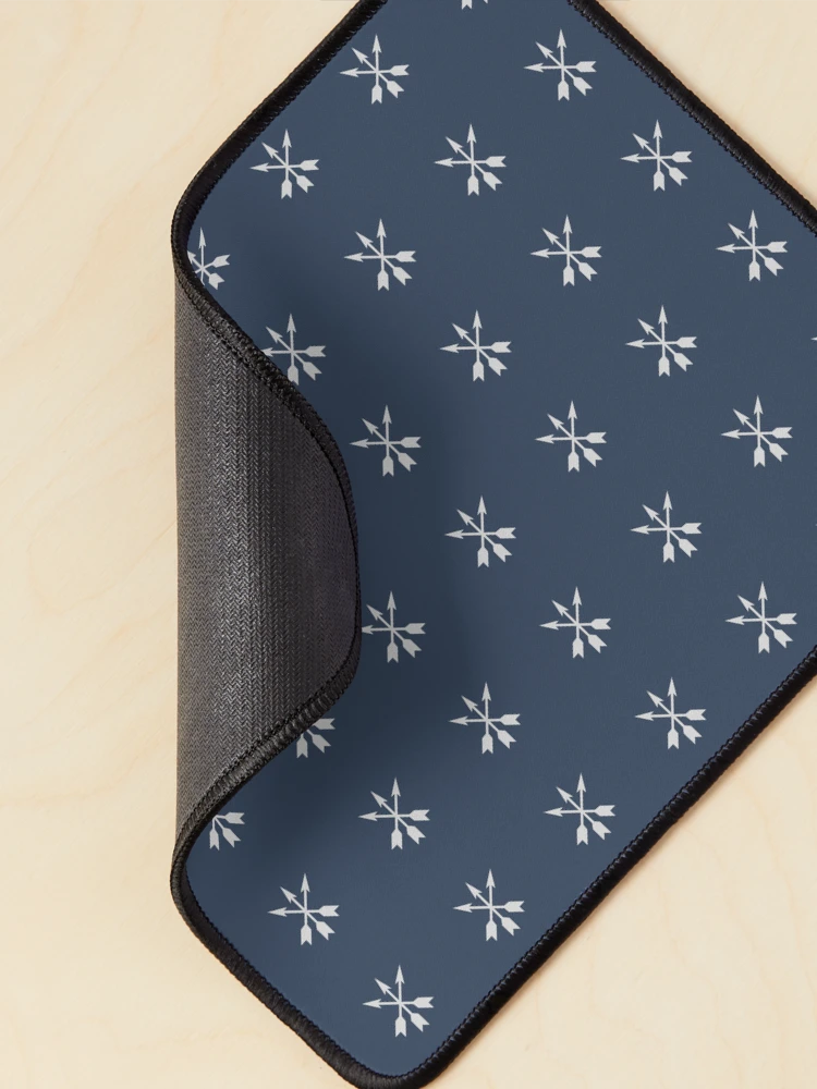 Thumbnail 2 of 5, Mouse Pad, Silver three arrows. Minimalist pattern designed and sold by Dynamisa.