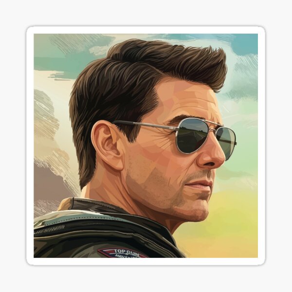 Aperçu de l'œuvre Tom Cruise Top Gun Maverick Film Art créée et vendue par LEGENDS ICONART GALLERY.