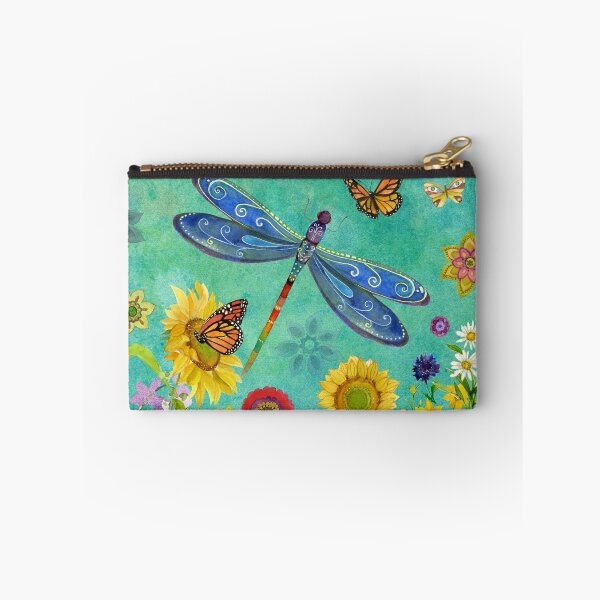 Artikelvorschau, Wunderliches Aquarell-Libellenaquarell der wilden Blume entworfen und verkauft von Sue Zipkin.