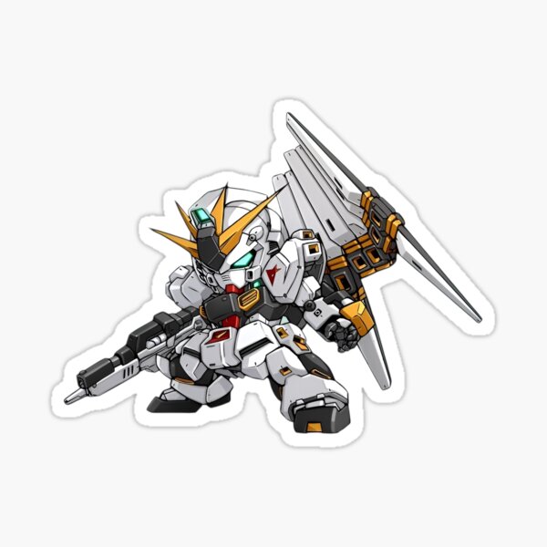 Aperçu de l'œuvre SD Gundam White Knight Gundam Mecha Guerrier Anime Robot créée et vendue par Dyan4.