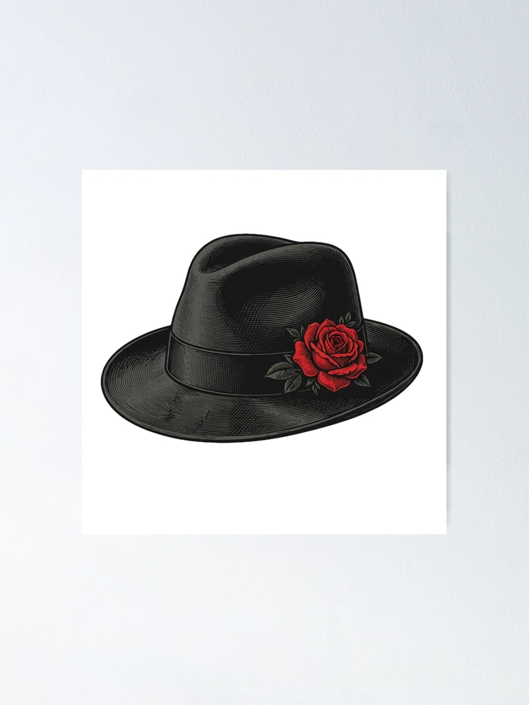 Thumbnail 1 of 3, Poster, Mafia Fedora designed and sold by GeeklyShirts.
