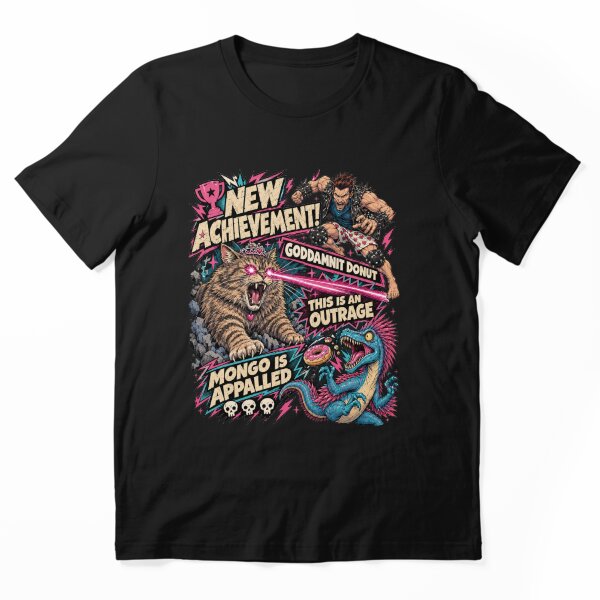 Artikelvorschau, Dungeon Crawler Carl T-Shirts Neue Errungenschaft Verdammt nochmal Donut Mongo ist entsetzt DCC Gamer Papa Vatertag entworfen und verkauft von Hydlaaksmndriss.