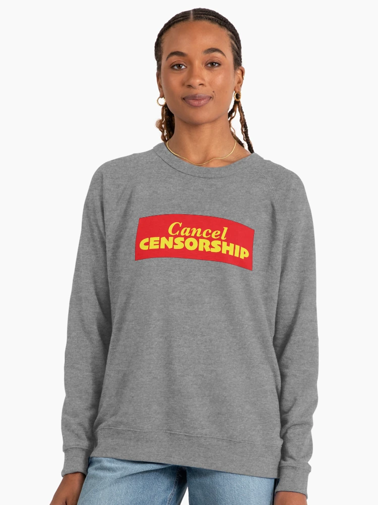 Imagen 3 de 6, Sudadera ligera con la obra Cancelar la censura, diseñada y vendida por Visual Banter.