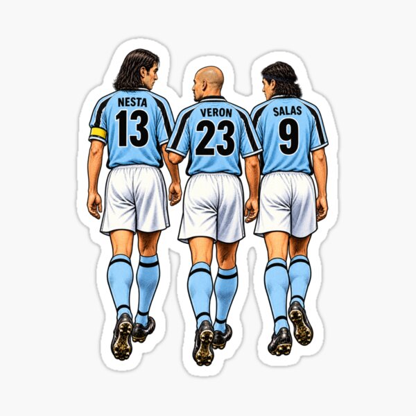 Aperçu de l'œuvre Lazio Nesta Veron Salas Biancoceleste créée et vendue par Tony Panini Retro.